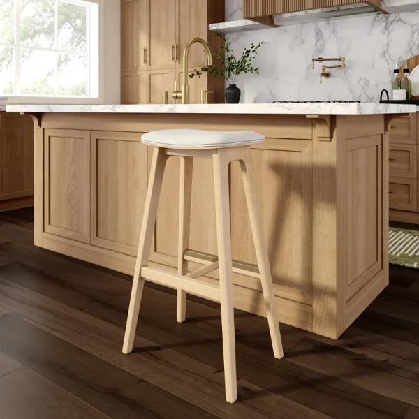 Beryl Upholstered Bar Height Stool (30in)